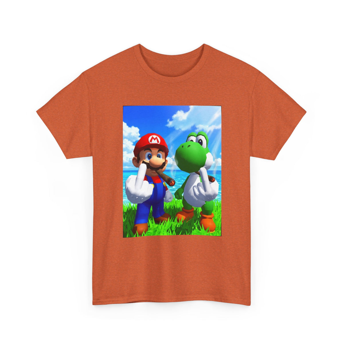 Mario And Yoshi Flip The Bird