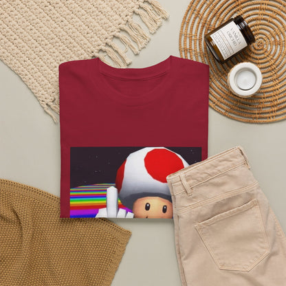 Toad Flipping The Bird On Rainbow Road Tee