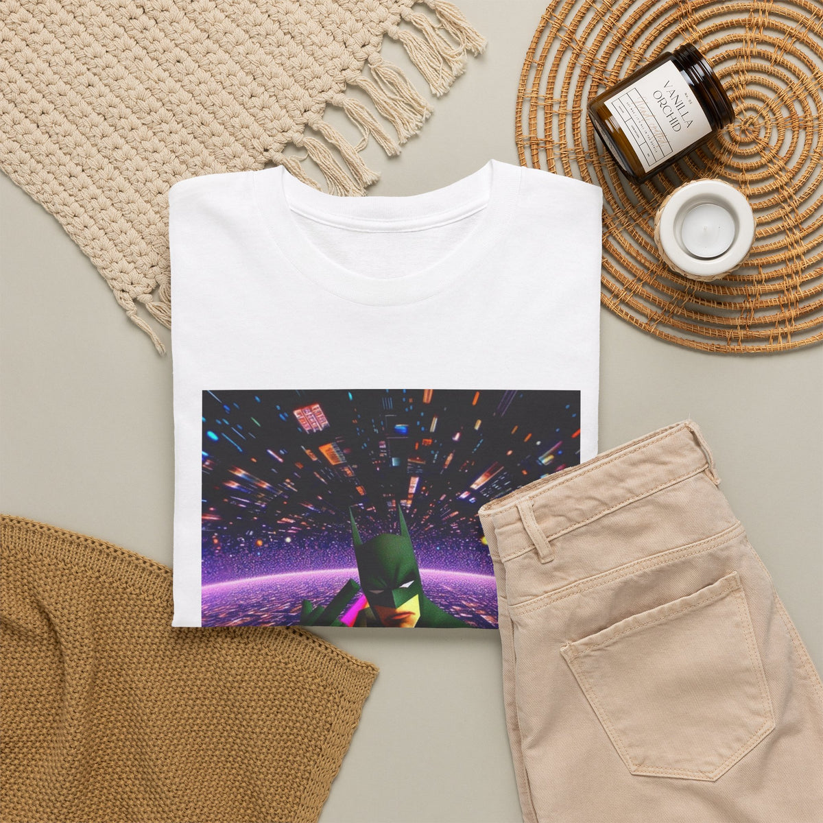 Batman Flips Off Reality On Psychedelic Tee