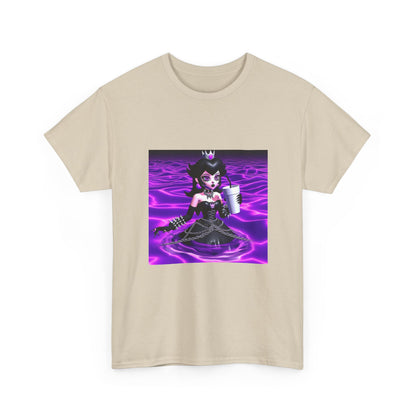 Goth Peach Wading In Purple Waves