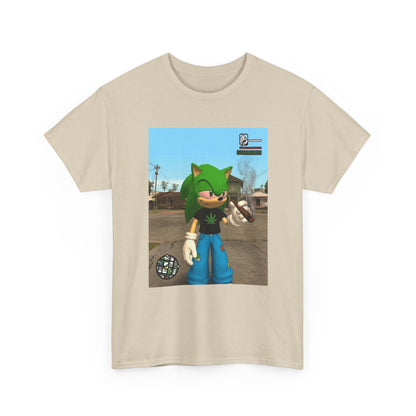 Green Hedgehog Smoking Blunt In San Andreas Tee