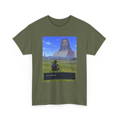 Link Meets Jesus, The Ultimate Question Tee