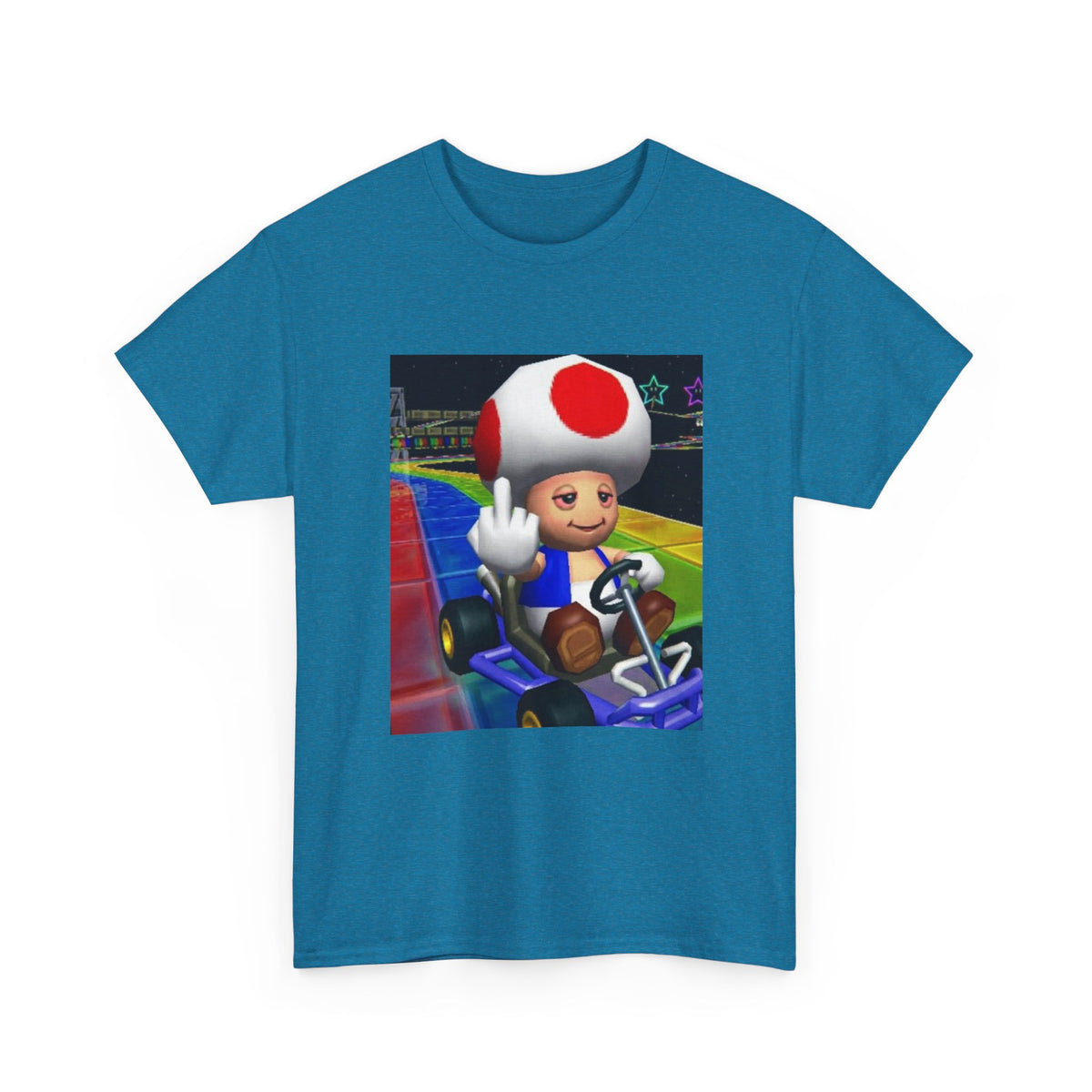 Stoned Toad Driving Kart Flipping Bird
