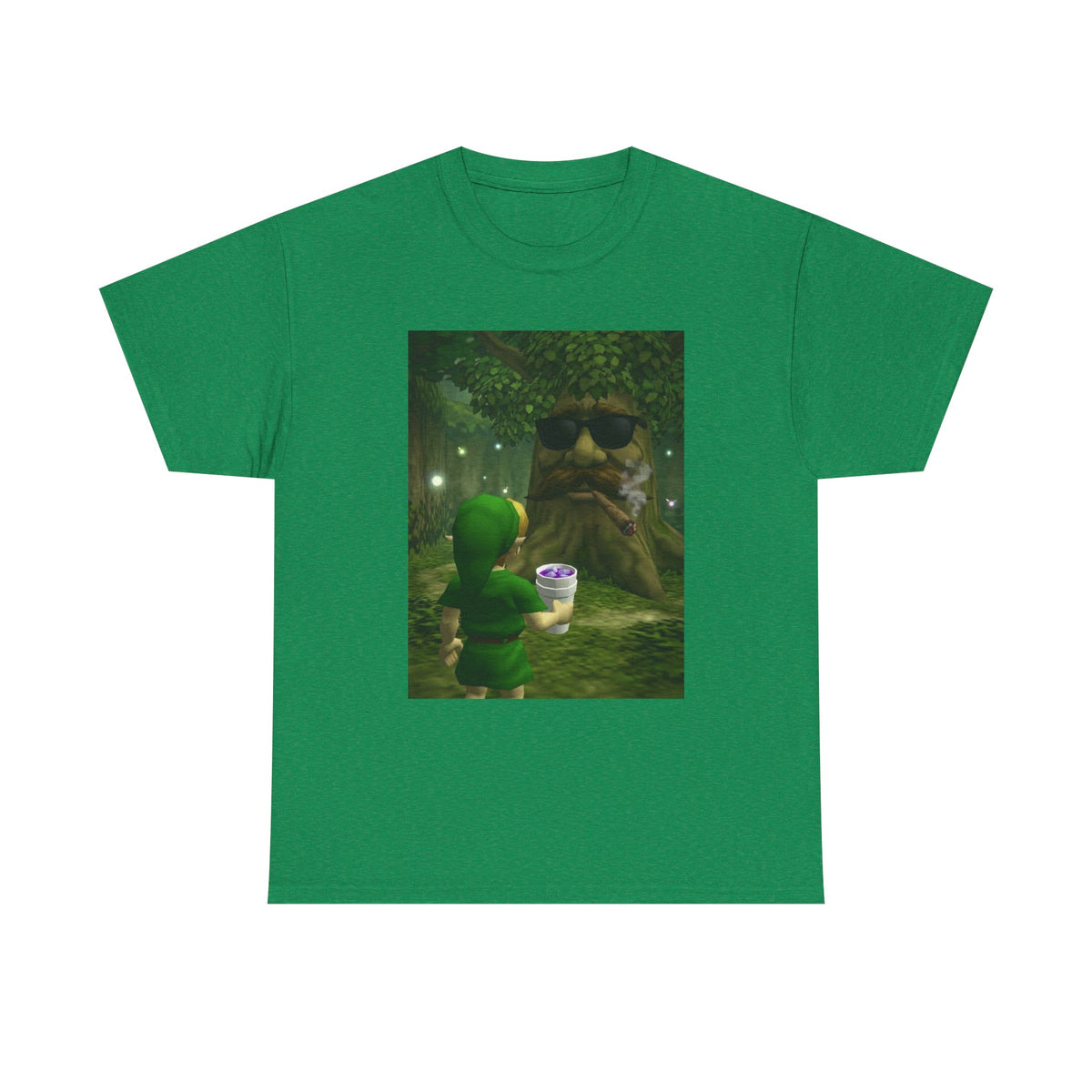 Hero Meets Cool Tree Smoking Cigar Tee