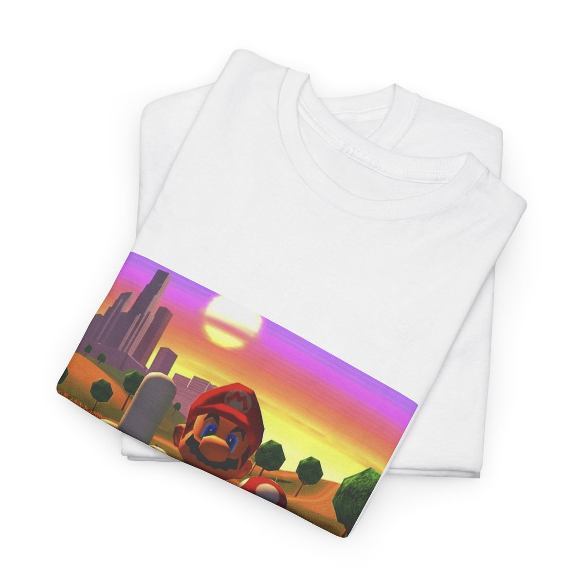 Mario And Mushroom Flipping Off Tee