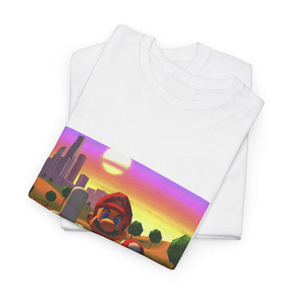 Mario And Mushroom Flipping Off Tee