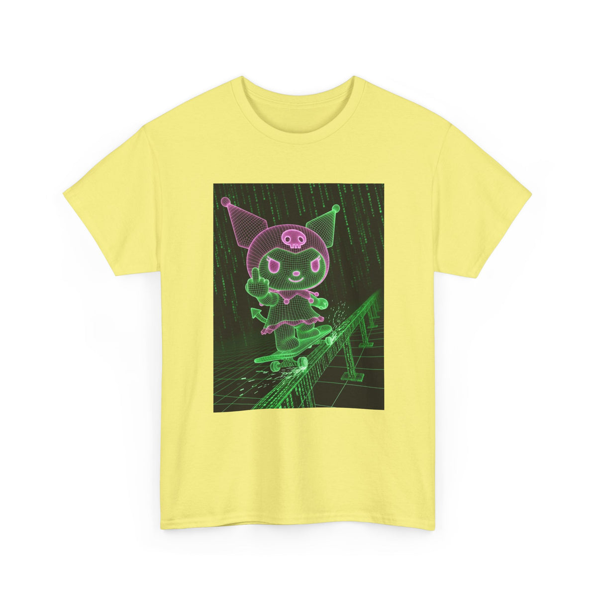 Wireframe Kuromi Skates And Flips The Bird