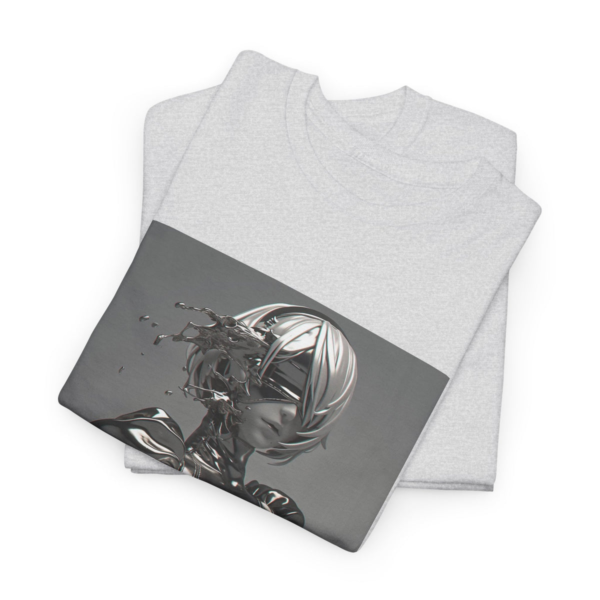 Liquid Chrome Abstract Tee