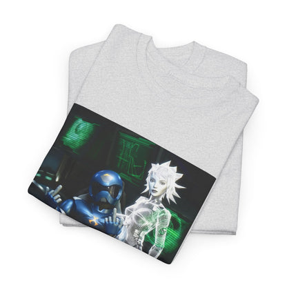 Cyborg & Hologram Flipping The Bird Tee
