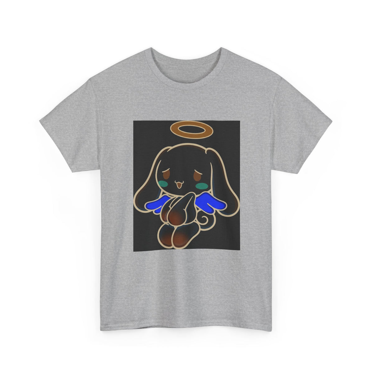 Melancholy Angel Dog Kneeling With Halo Tee