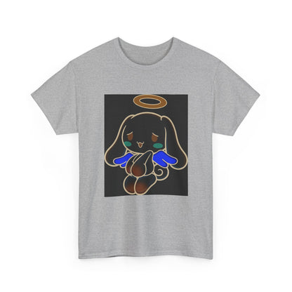 Melancholy Angel Dog Kneeling With Halo Tee
