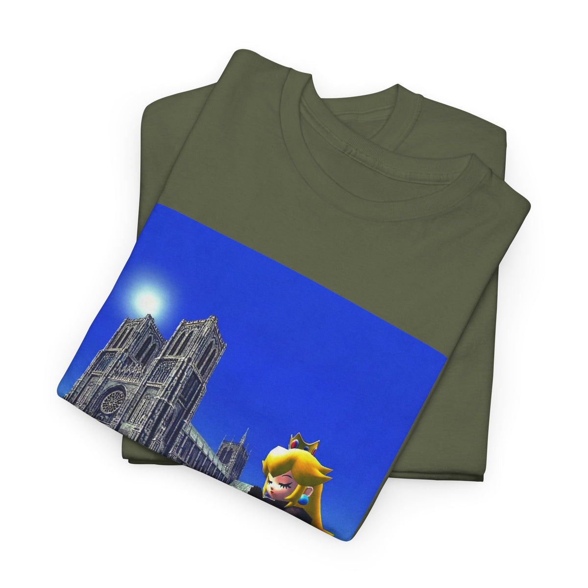 Gothic Princess Peach Praying At Notre Dame