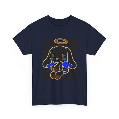 Melancholy Angel Dog Kneeling With Halo Tee