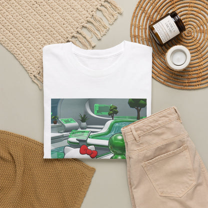 Cute Kitty And Green Dude Flipping Off
