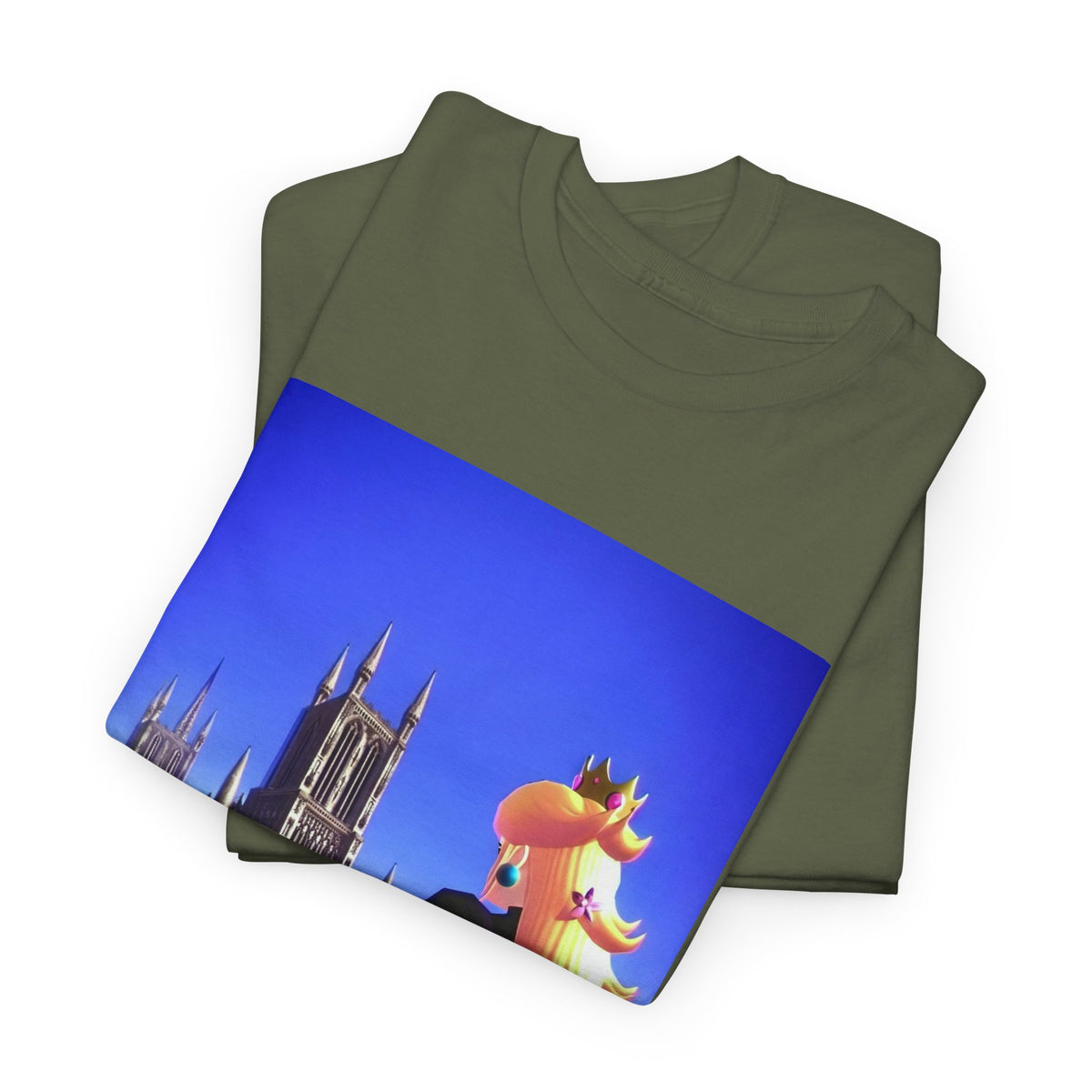 Gothic Princess Peach Gazing At Cathedral