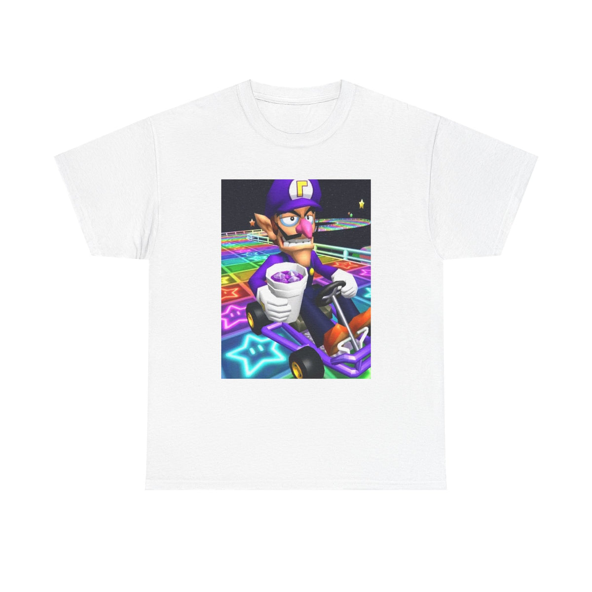 Waluigi Sipping Lean On Rainbow Road Tee (Design 4)