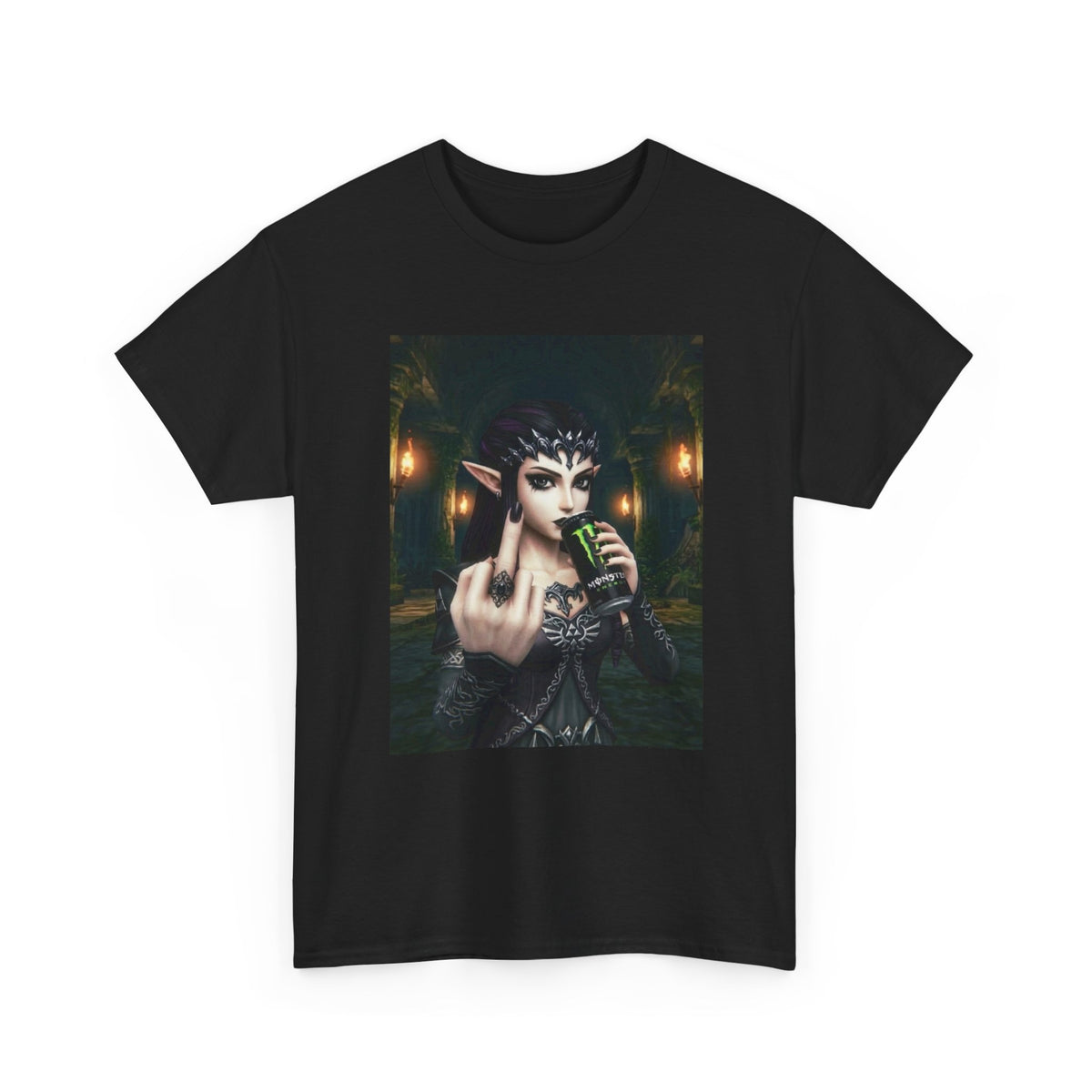 Edgy Elf Queen Flips You Off Tee