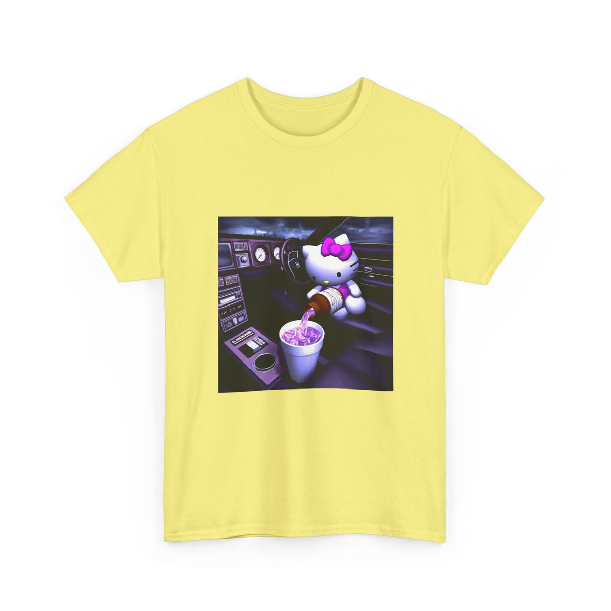 Hello Kitty Pours Lean In Car Tee