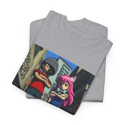 Urban Duo Standoff In Graffiti Alley Tee