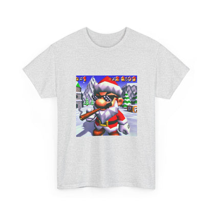 Deal With It Santa Mario Smoking Blunt Tee