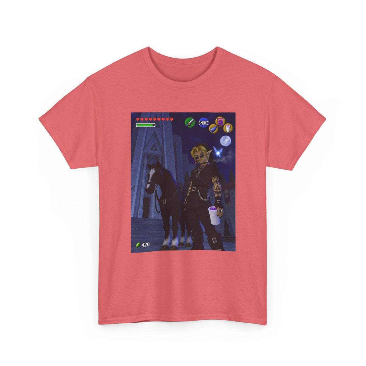 Goth Link Smoking With Epona Tee