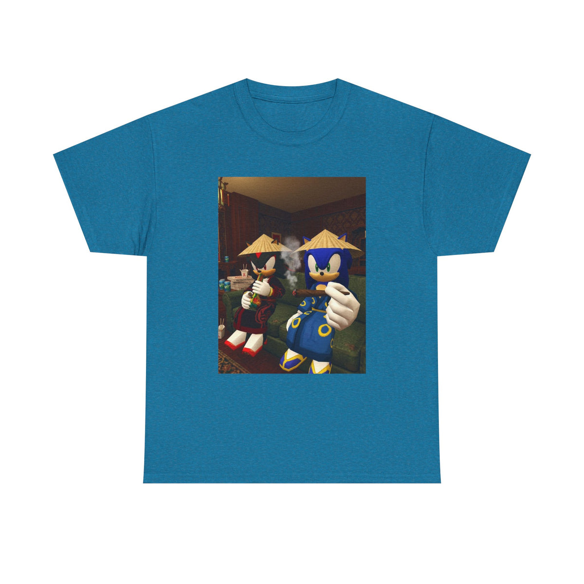 Sonic And Shadow Chilling And Smoking Tee (Design 5)