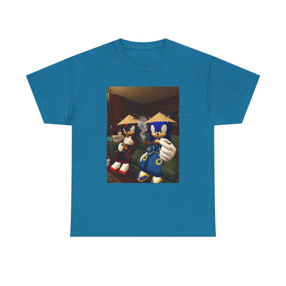 Sonic And Shadow Chilling And Smoking Tee (Design 5)