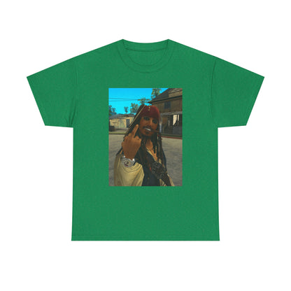 Gangster Jack Sparrow Flipping The Bird Tee
