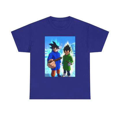 Goku And Vegeta Smoking In Snowy Scene Tee