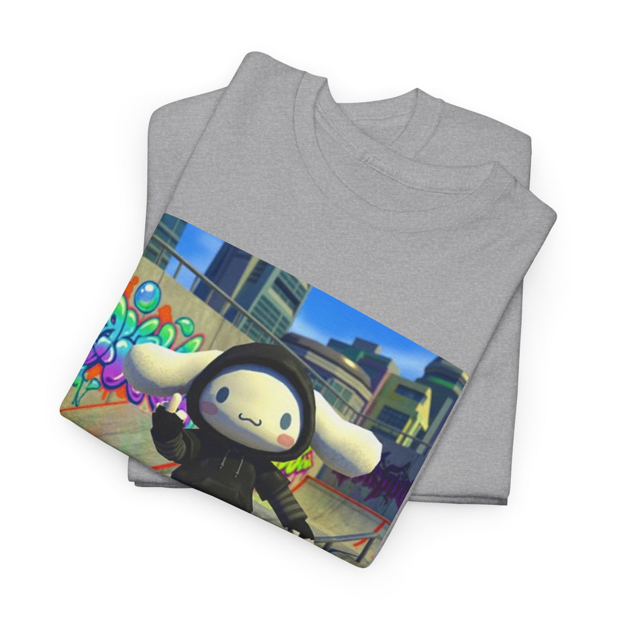 Edgy Cinnamoroll Skater Flipping Off Tee