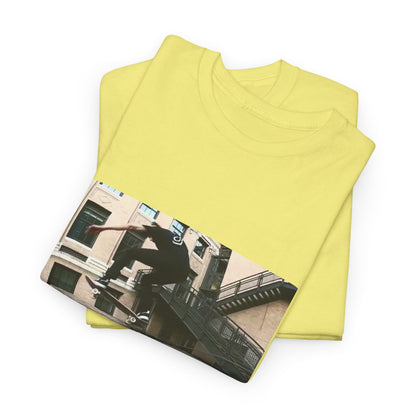 Skater Riding Through Cloud Passage Tee