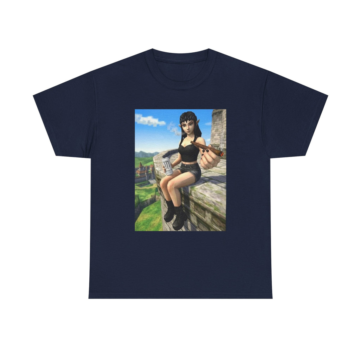 Edgy Elf Offering You A Blunt Tee