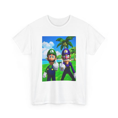 Luigi and Waluigi Flipping The Bird Tee