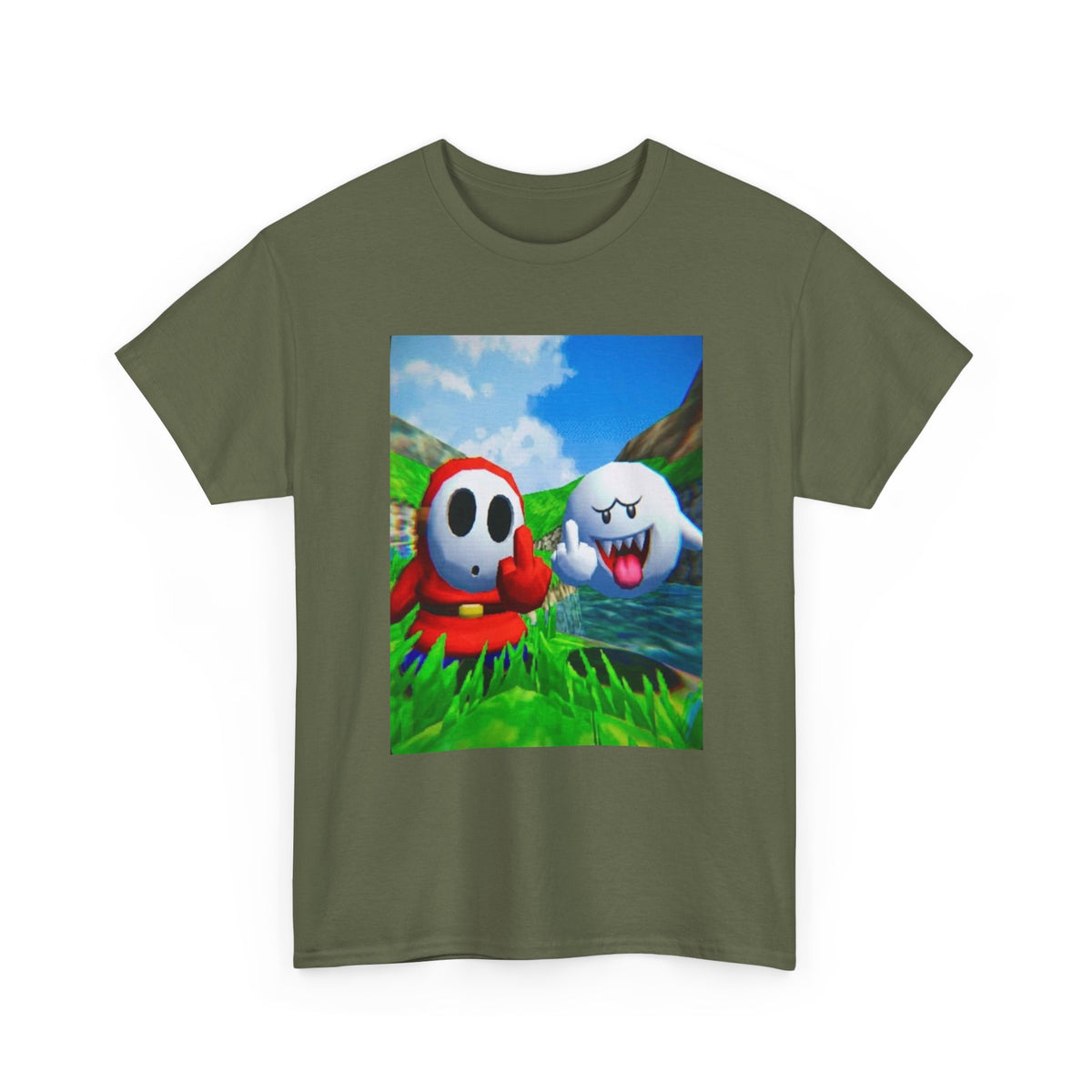 Shy Guy And Boo Flipping Off Tee