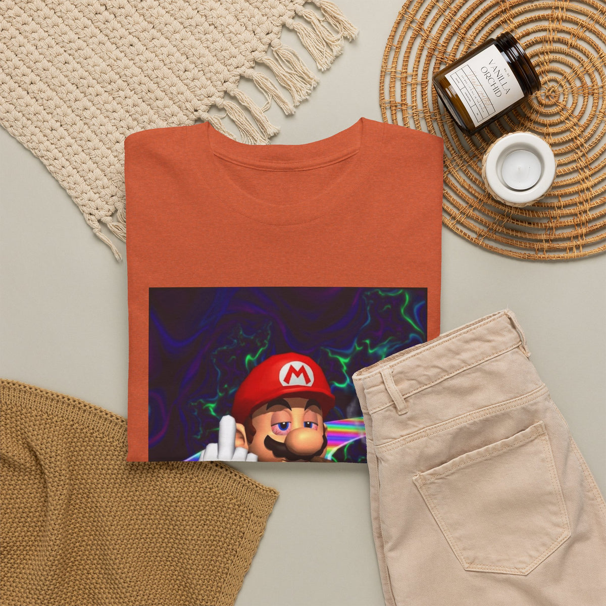 High Mario Karting On Rainbow Road