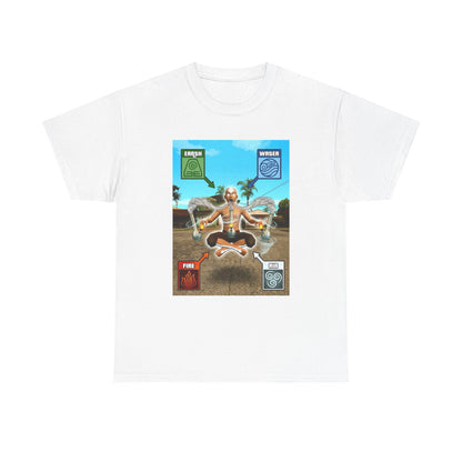 Meditating Avatar Bending All Elements Tee