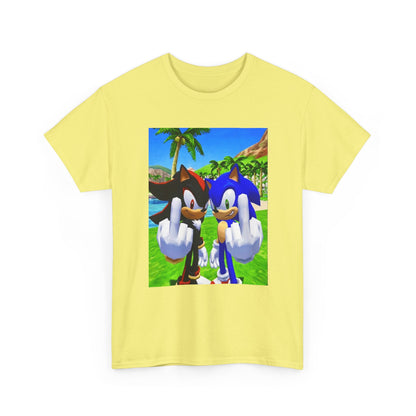 Sonic And Shadow Flipping The Bird Tee