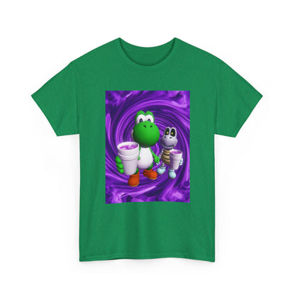 Yoshi And Dry Bones Sipping Purple Tee