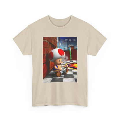 Toad Hitting Bong In Retro World Tee