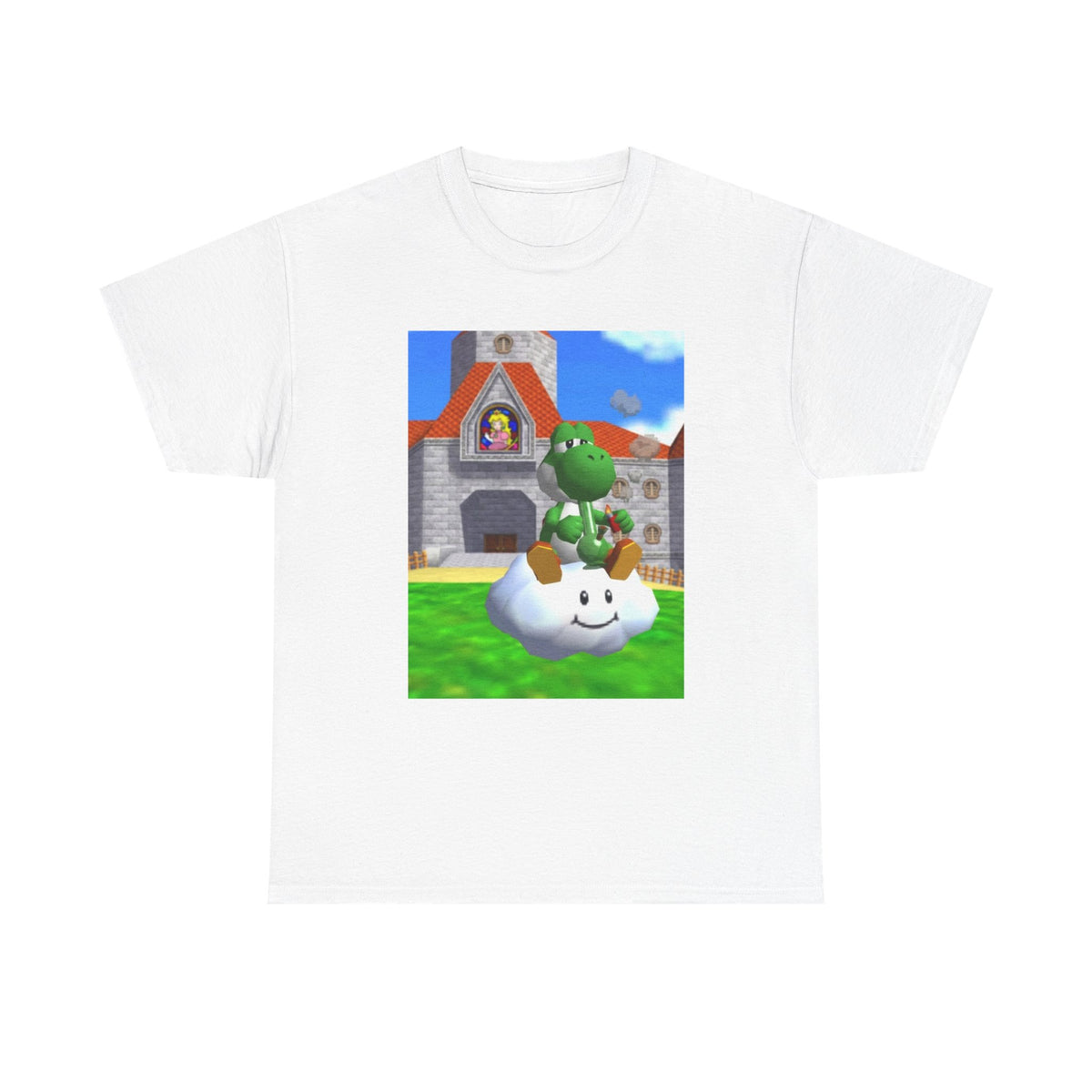 Yoshi Chilling On A Cloud With A Bong