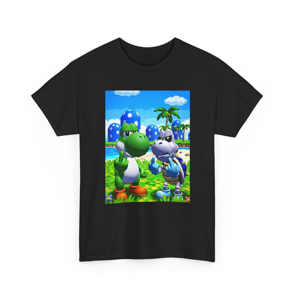 Yoshi And Dry Bones Flipping Off Tee