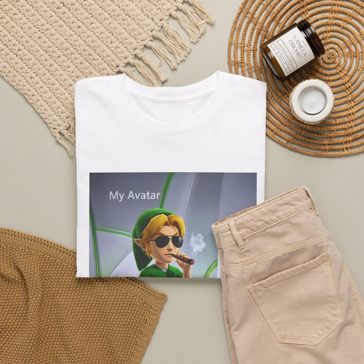 Stoner Link Xbox Avatar Puffing Blunt Tee