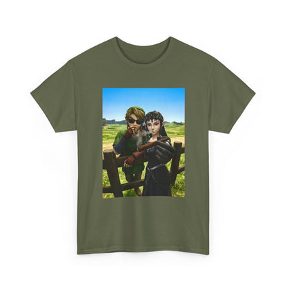 Link And Zelda Smoking Cigars Tee