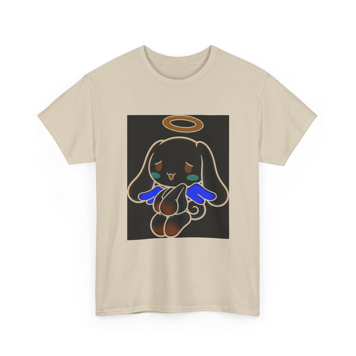 Melancholy Angel Dog Kneeling With Halo Tee