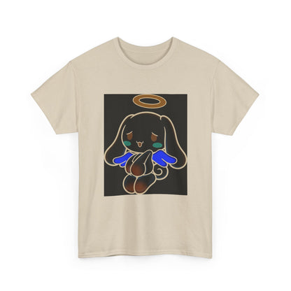 Melancholy Angel Dog Kneeling With Halo Tee