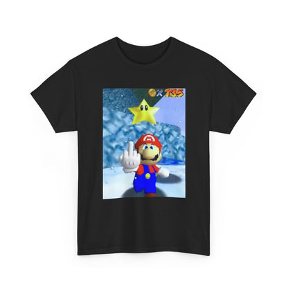 Mario Flips The Bird In Icy World Tee