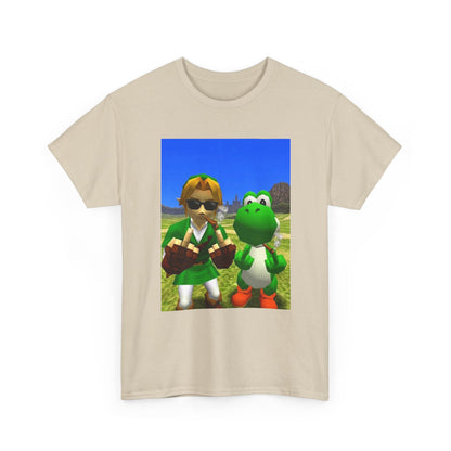 Link And Yoshi Smoking With Attitude