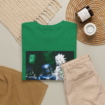 Cyborg & Hologram Flipping The Bird Tee