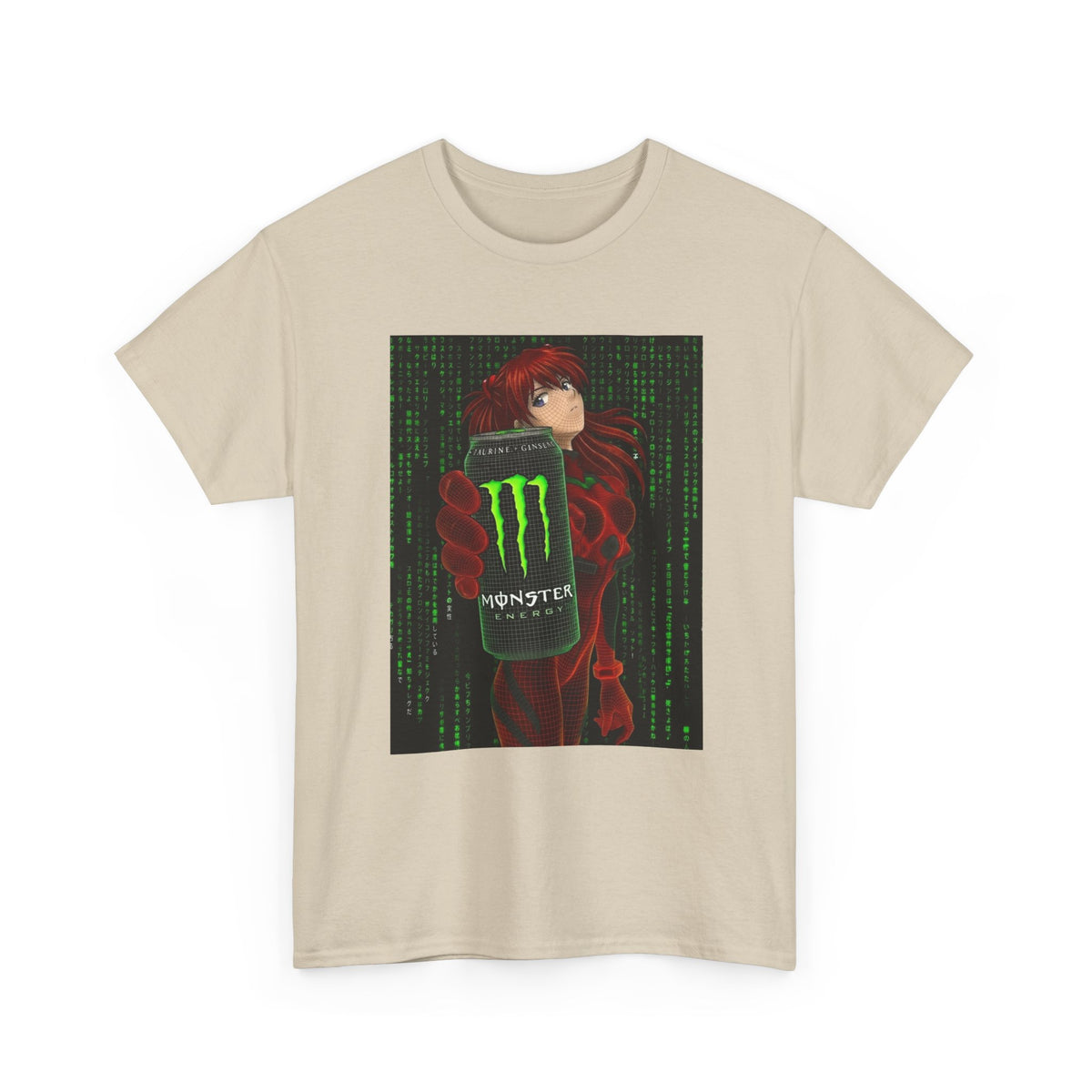 Asuka Wireframe Holding Monster Can