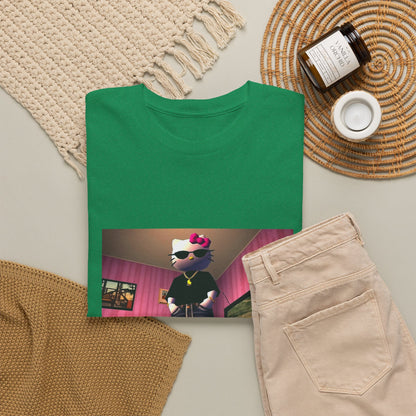 Gangsta Hello Kitty Chillin' In Low Poly Room Tee